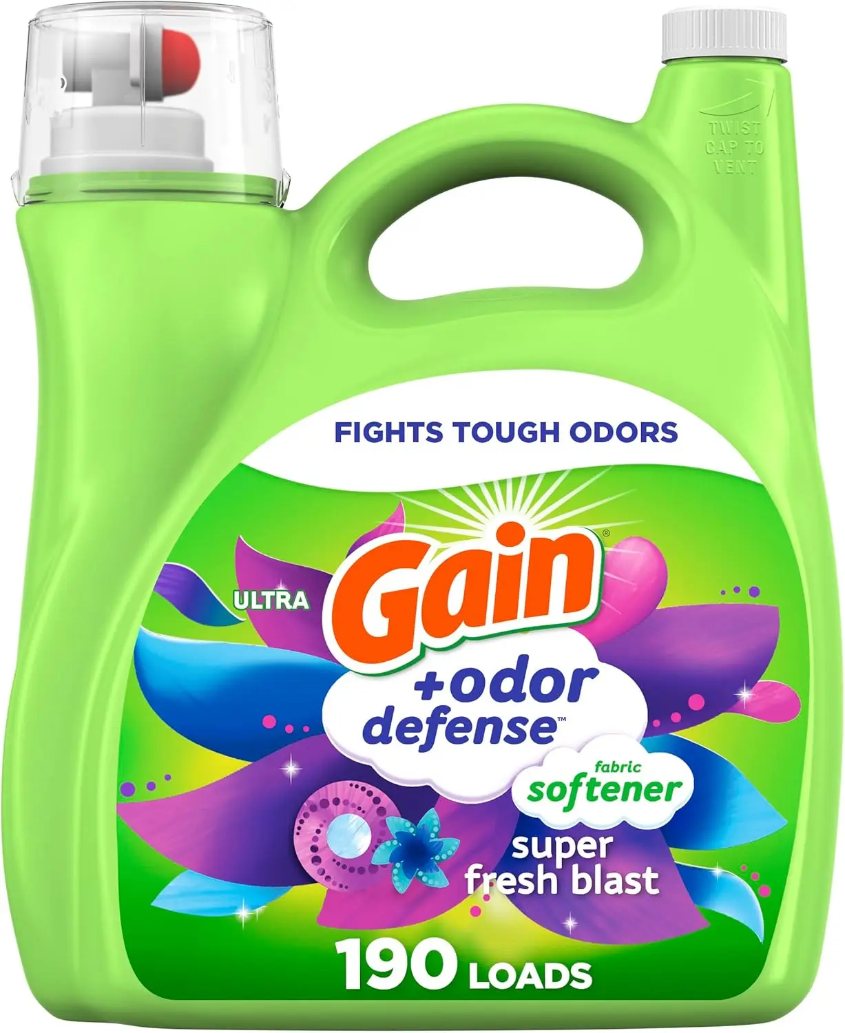 kf-S8a4c1c4f18f04f64a00db14e47fafadag Super Fresh Blast Scent Liquid Fabric Softener, 140 FL OZ for 190 Loads, 2-in-1 Freshness and Odor Protection - Image 1